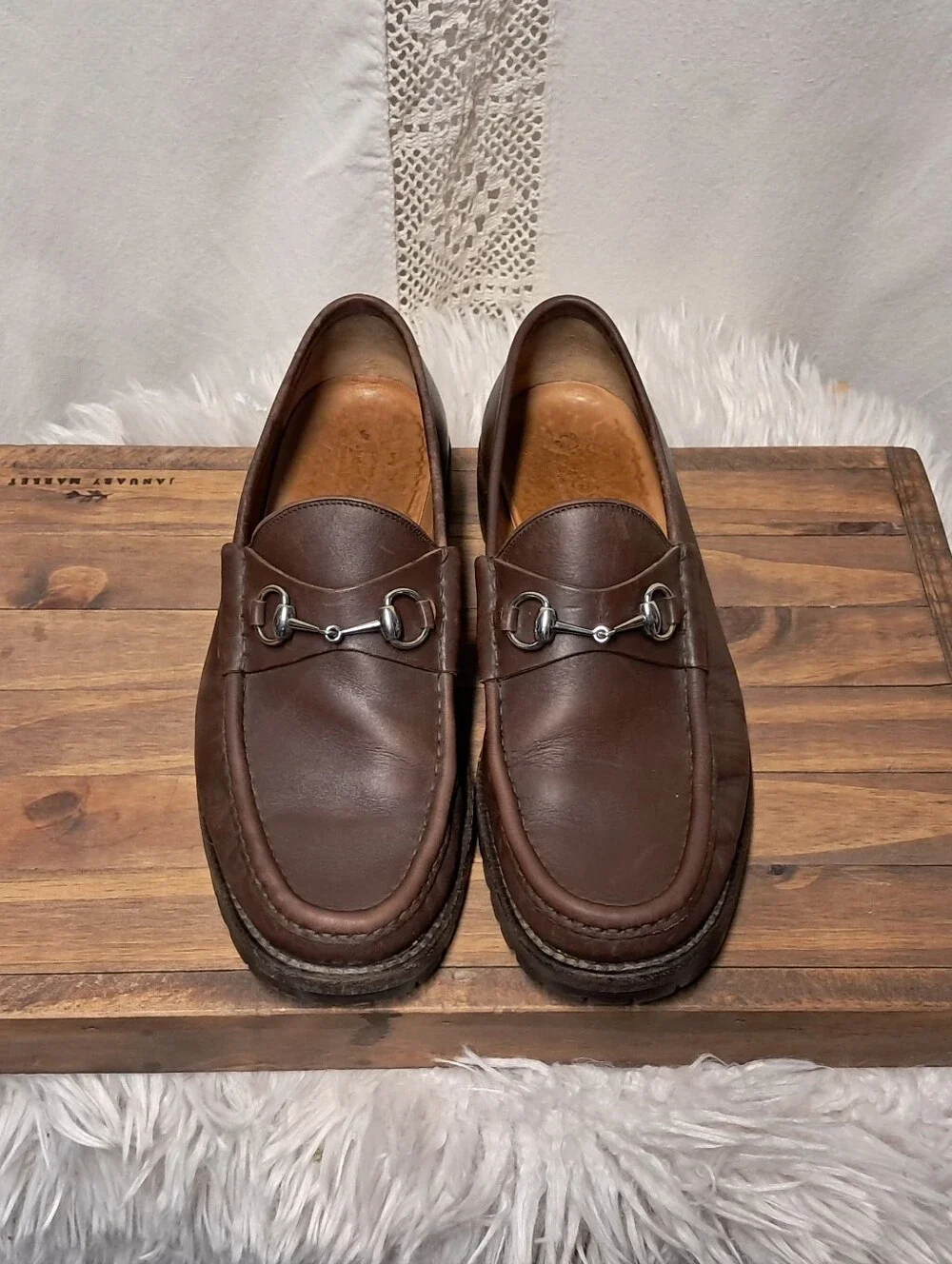 Vintage Gucci Men's Horsebit 1953 Leather Loafers Size 10.5 UK Or 11.5 US